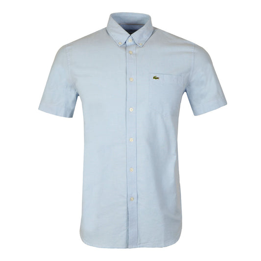 Lacoste Mens Short Sleeve Regular Fit Oxford Cotton Shirt