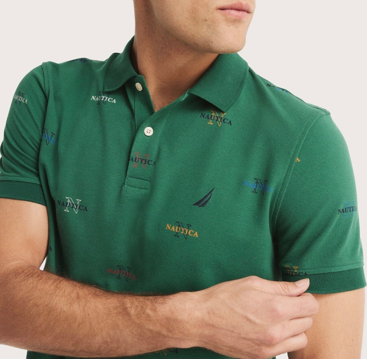 Nautica Classic Fit Printed Polo