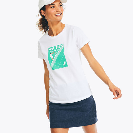 Nautica Sustainably Crafted Vintage Sports Graphic T-Shirt