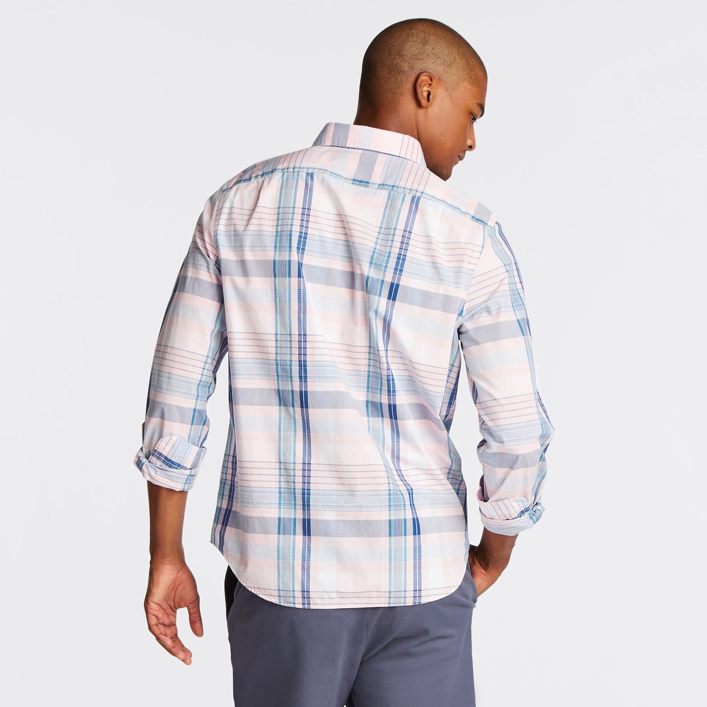 Nautica CLASSIC FIT SHIRT IN ORCHID PINK PLAID