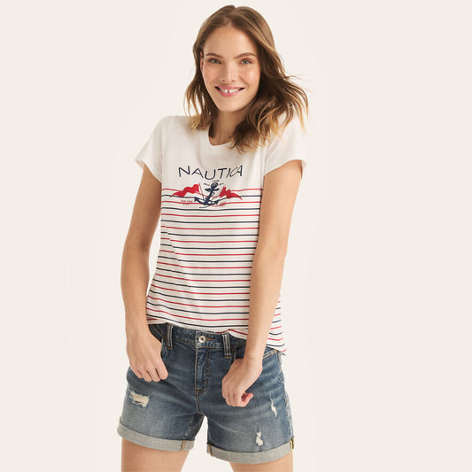 Nautica Heritage Striped Graphic T-Shirt