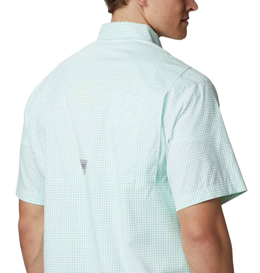 Columbia PFG Super Tamiami - Camisa de Manga Corta para Hombre, protección Solar UPF 40, Tejido Absorbente