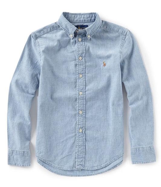 Polo Ralph Lauren Big Boys 8-20 Long-Sleeve Chambray Shirt