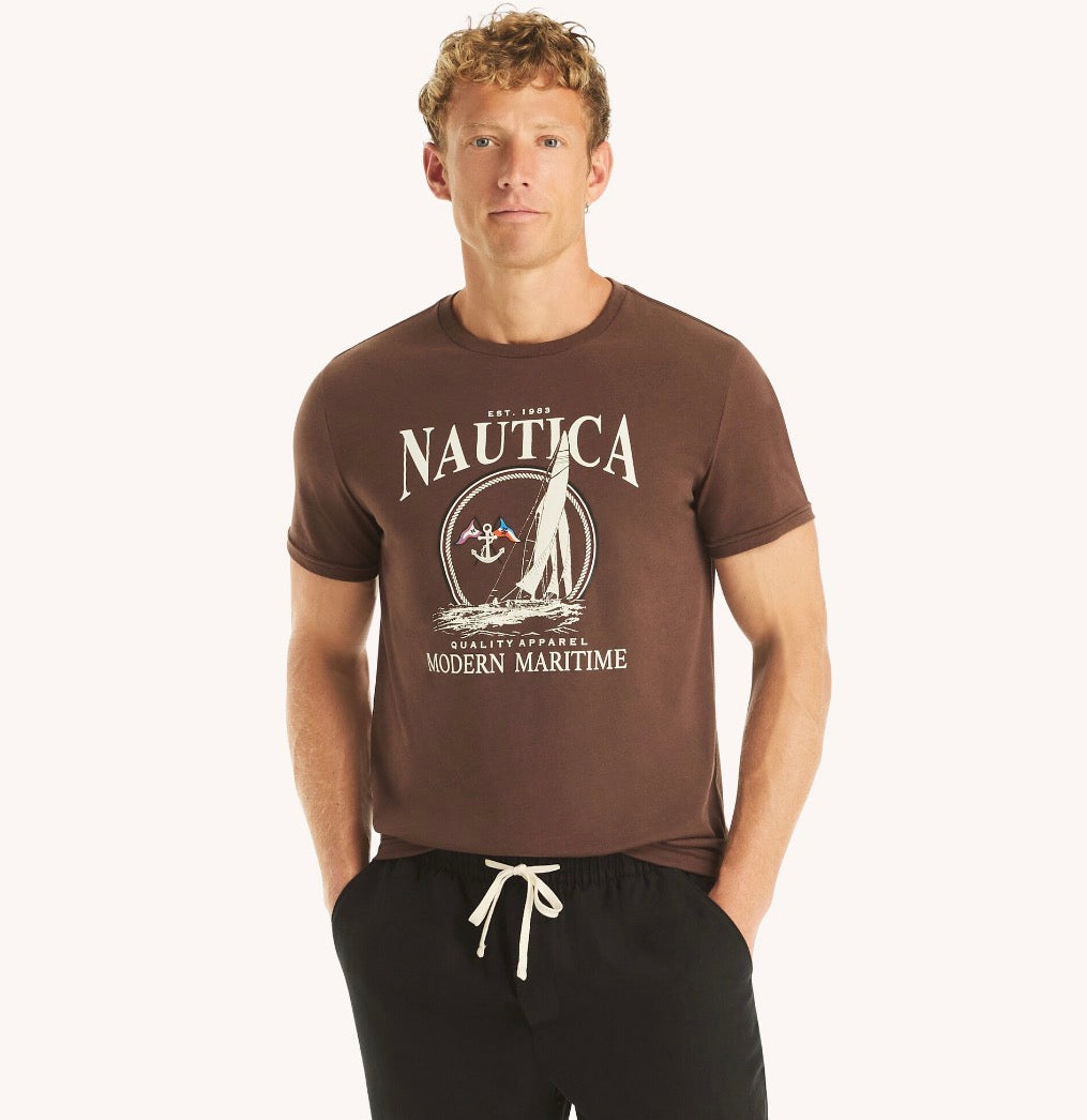 Nautica Modern Maritime Graphic T-Shirt
