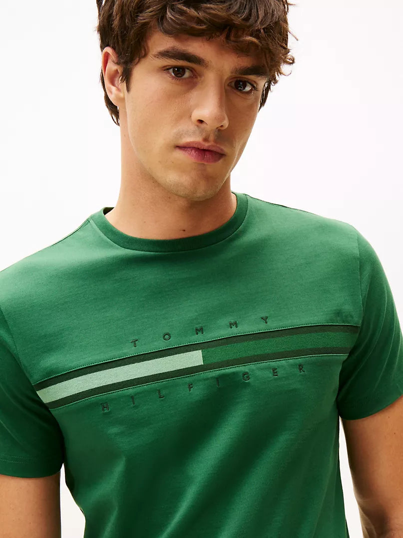 Tommy Hilfiger-Tonal Flag Logo T-Shirt