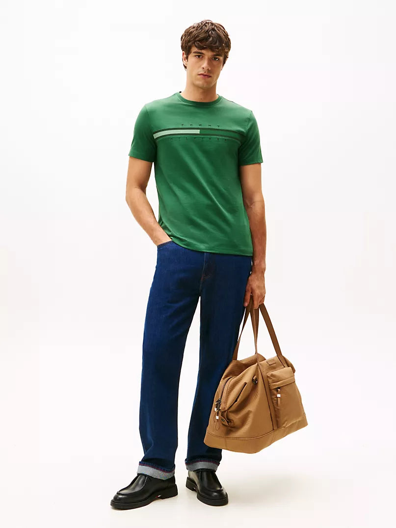 Tommy Hilfiger-Tonal Flag Logo T-Shirt