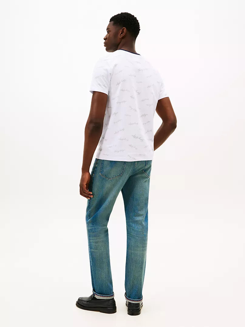 Tommy Hilfiger-Signature Flag Stripe Logo T-Shirt