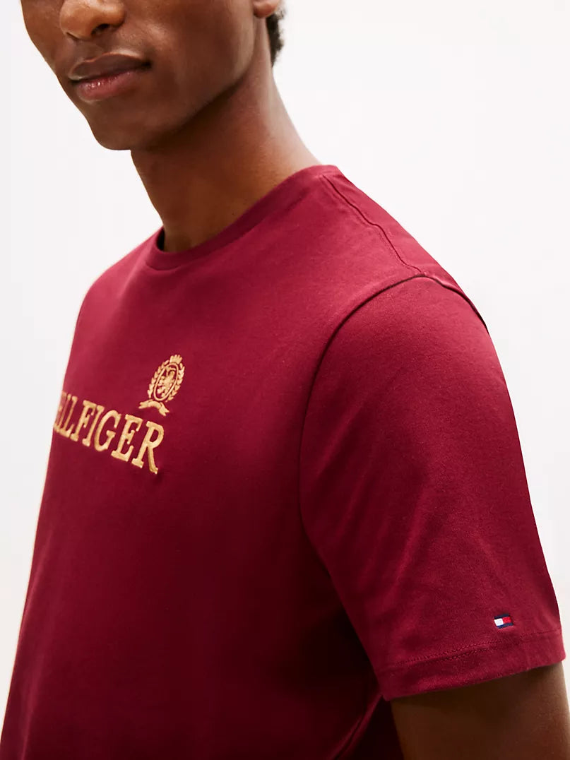 Tommy Hilfiger-Hilfiger Logo Cotton Interlock T-Shirt