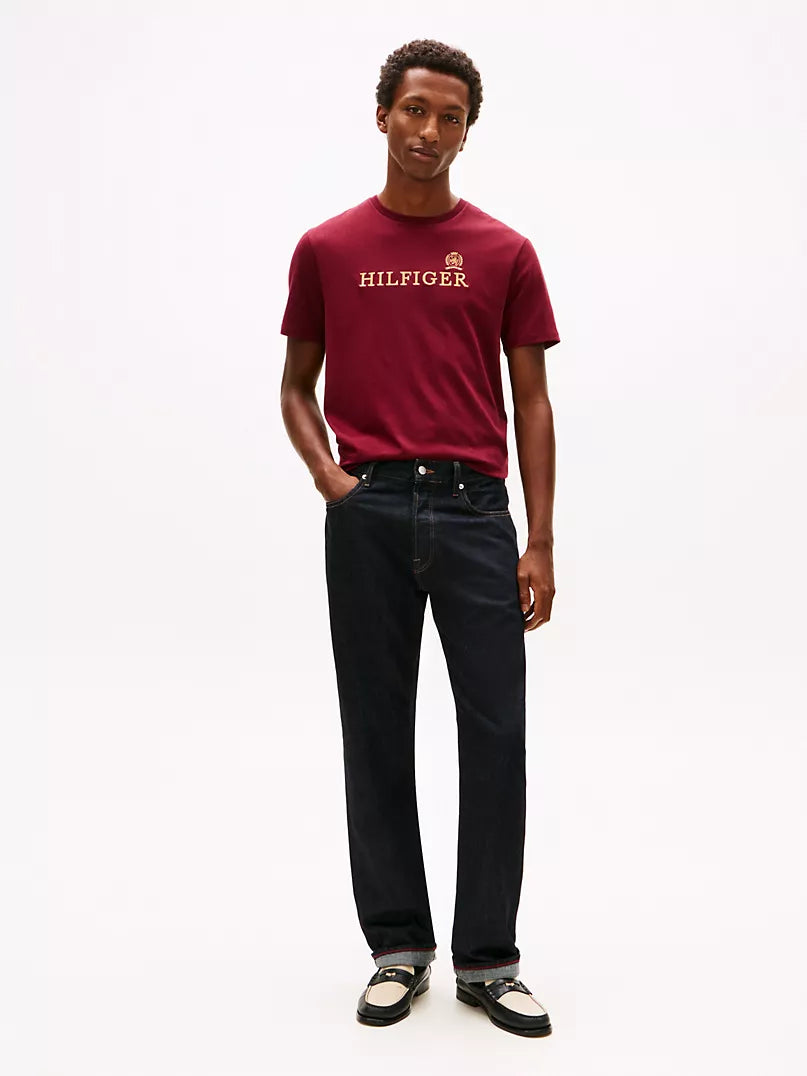 Tommy Hilfiger-Hilfiger Logo Cotton Interlock T-Shirt