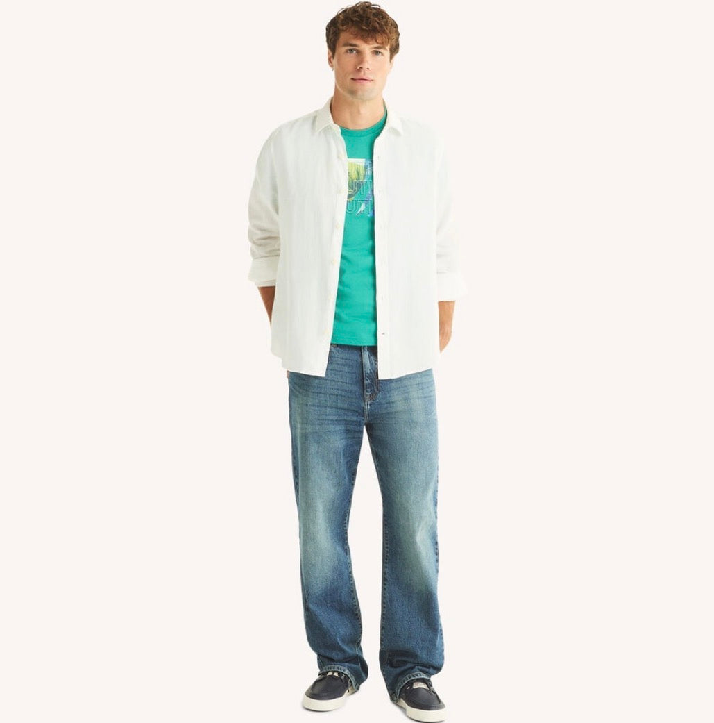Nautica Logo Palm Tree Graphic T-Shirt