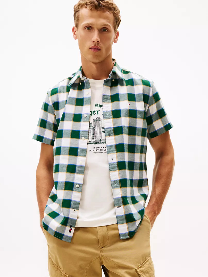 Tommy Hilfiger-Regular Fit Check Stretch Oxford Shirt