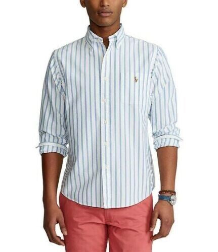 Polo Ralph Lauren Mens Classic-Fit Striped Oxford Shirt