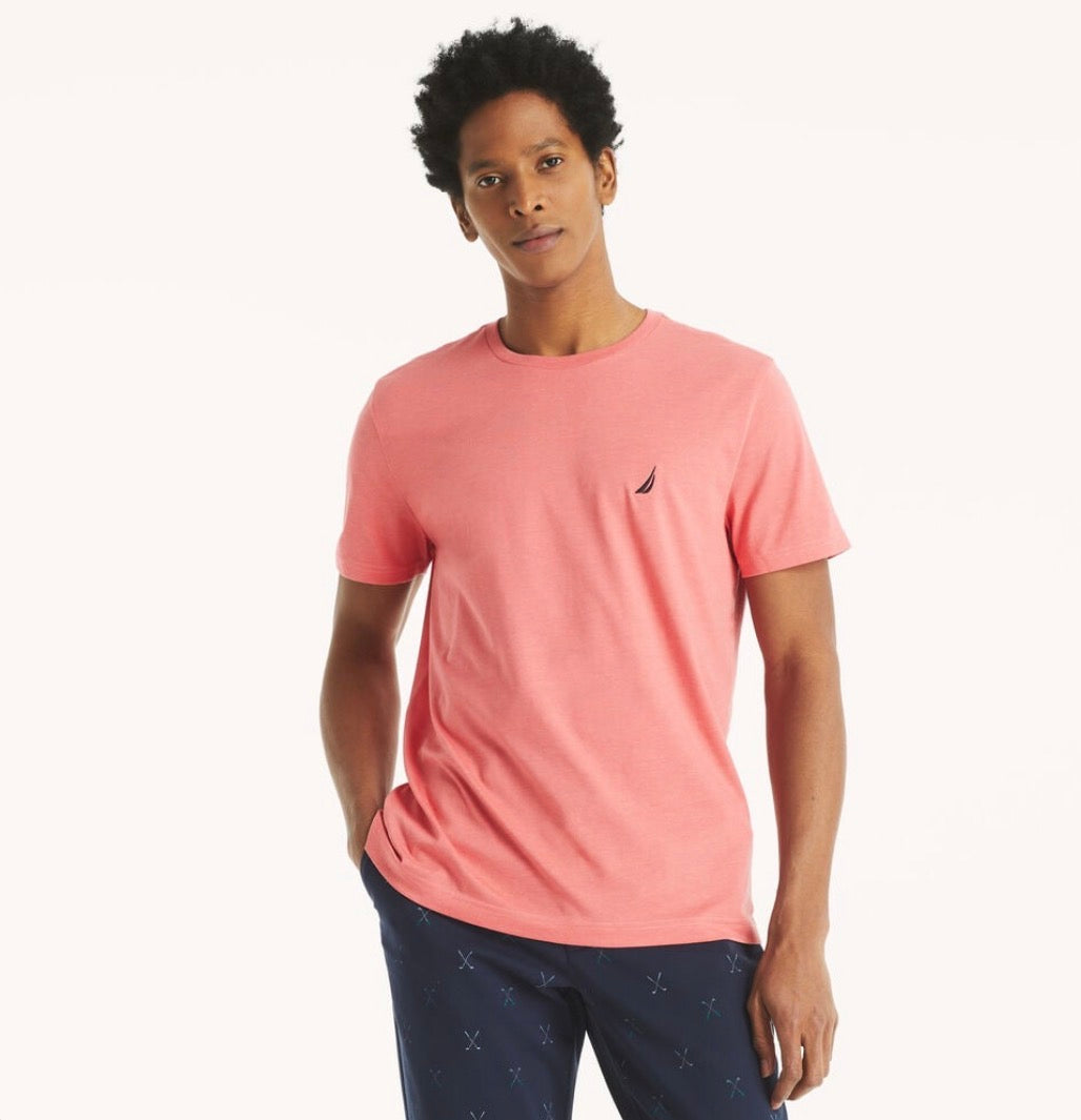 Nautica Heather Crewneck Deck T-Shirt