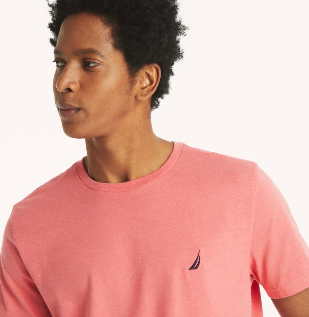 Nautica Heather Crewneck Deck T-Shirt