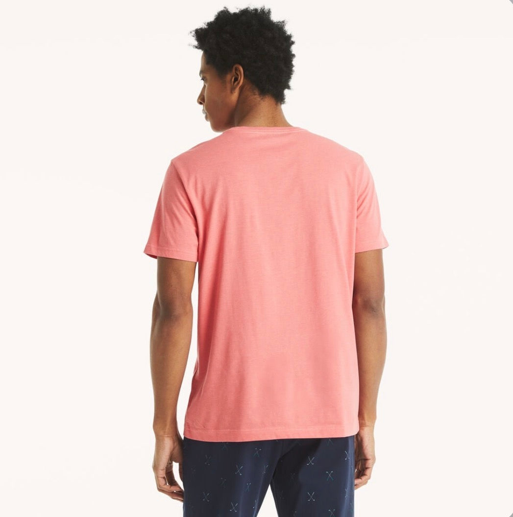 Nautica Heather Crewneck Deck T-Shirt