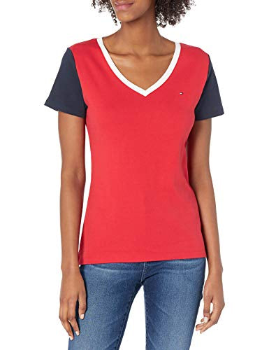 Tommy Hilfiger Women's Hilfiger Flag Logo Tee T-Shirt