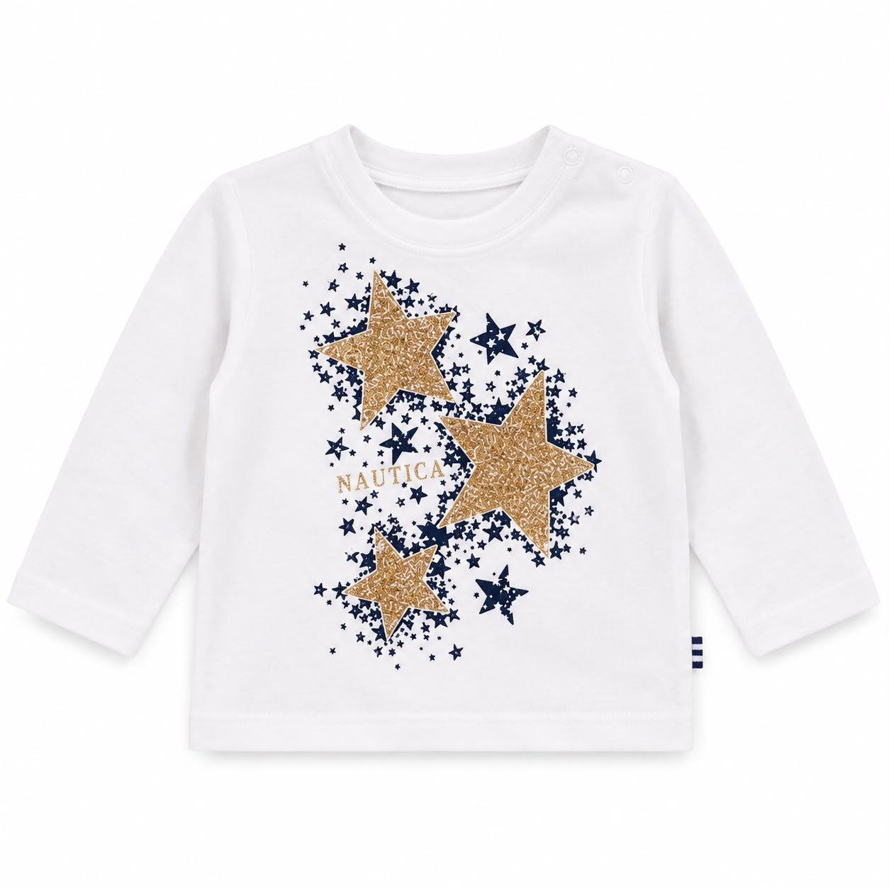 Nautica Little Girls' Foil Graphic Long-Sleeve T-Shirt