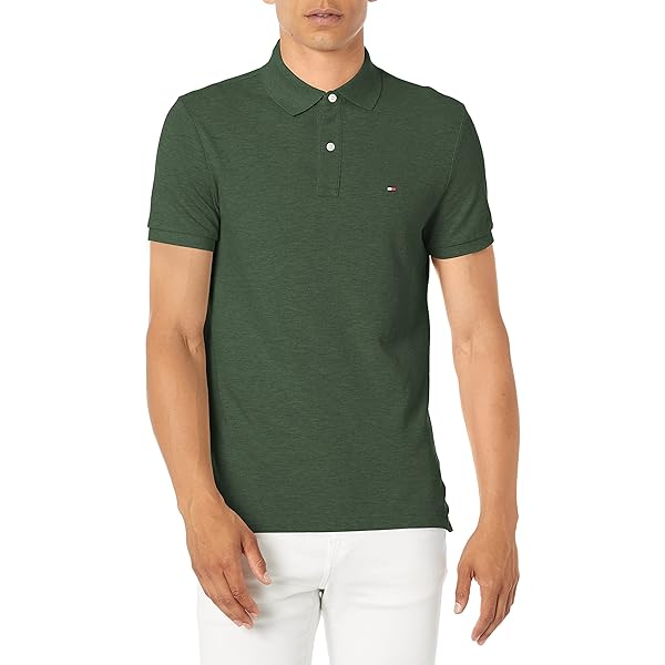 Tommy Hilfiger-Camisa Polo Tommy Hilfiger de Algodón Pique de Manga Corta para Hombre en Corte Regular