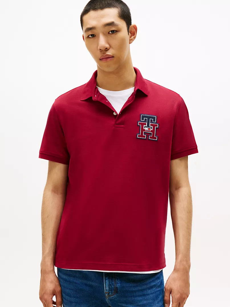 Tommy Hilfiger-Regular Fit Textured Monogram Polo