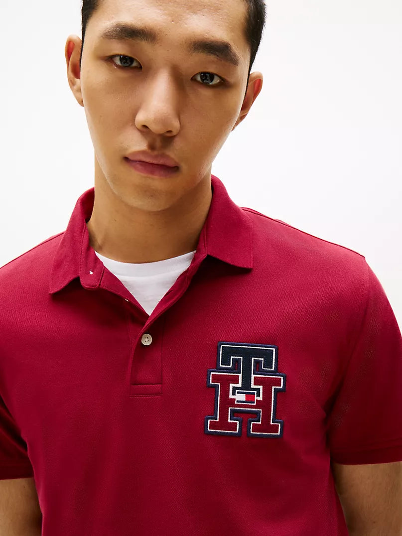 Tommy Hilfiger-Regular Fit Textured Monogram Polo