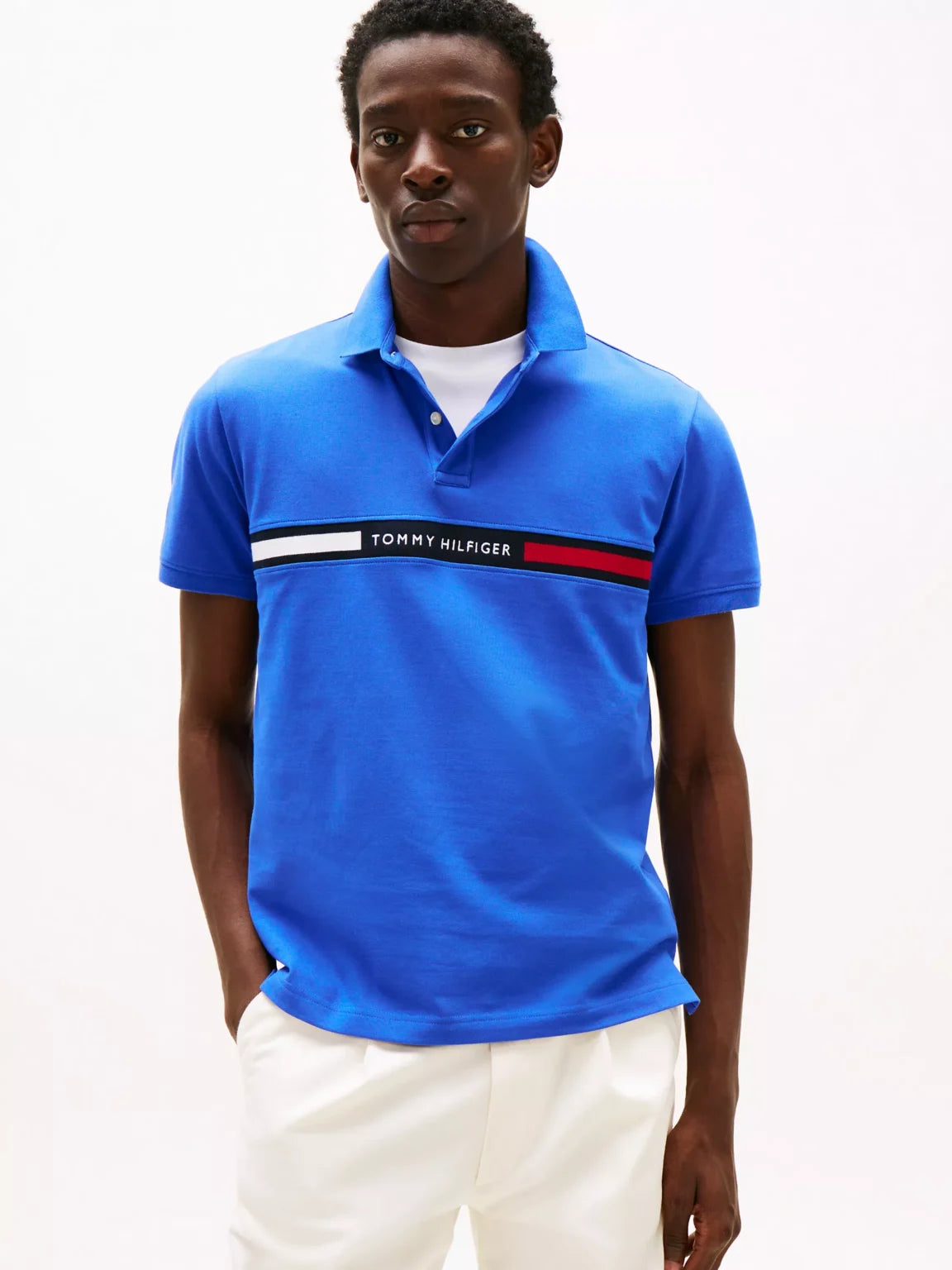 Tommy Hilfiger-Regular Fit Embroidered Stripe Polo