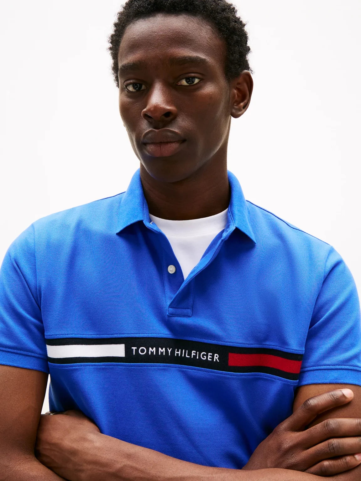 Tommy Hilfiger-Regular Fit Embroidered Stripe Polo