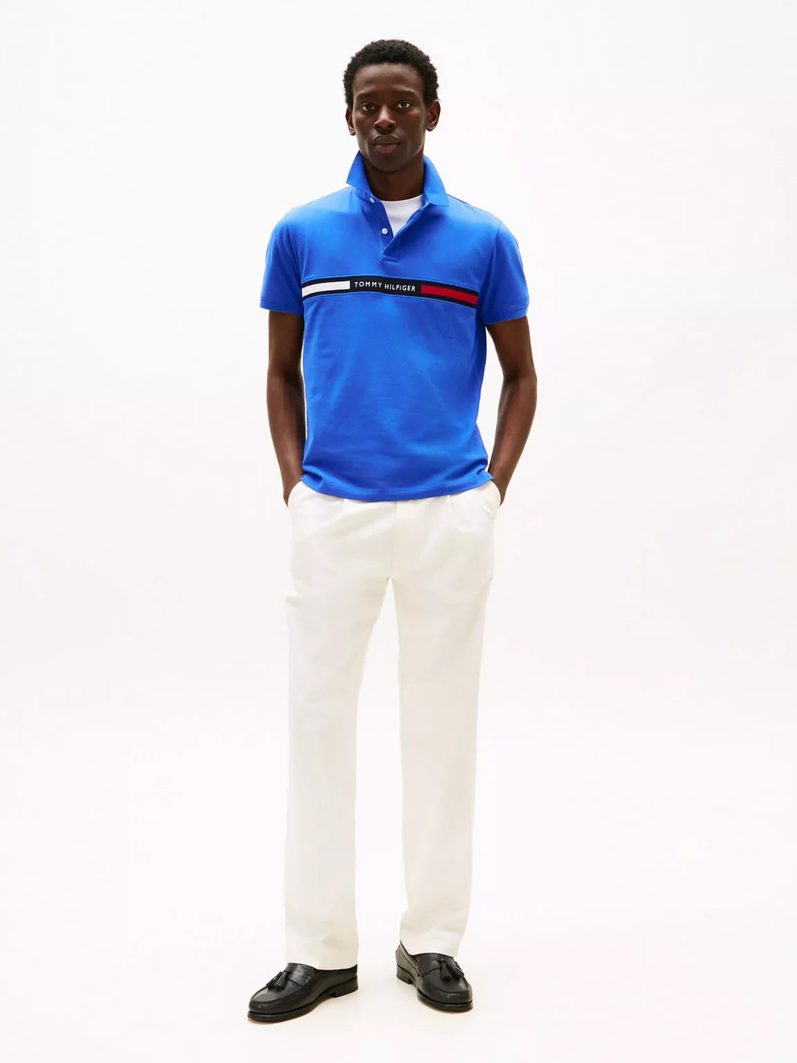 Tommy Hilfiger-Regular Fit Embroidered Stripe Polo