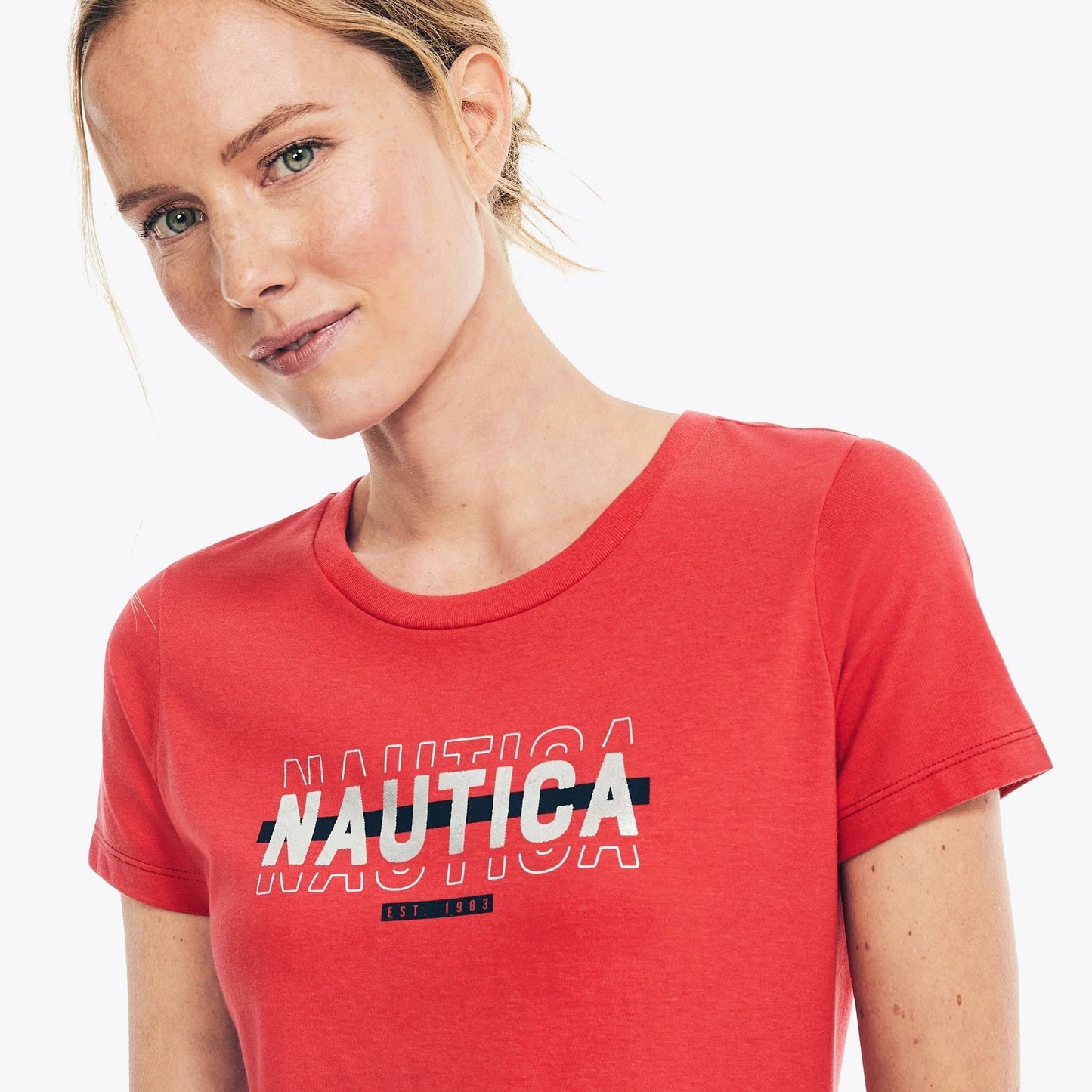 Nautica Sustainably Crafted Heritage Foil Logo Graphic T-Shirt