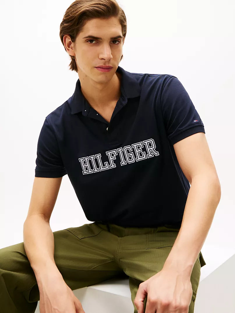 Tommy Hilfiger-Regular Fit Hilfiger Logo Polo