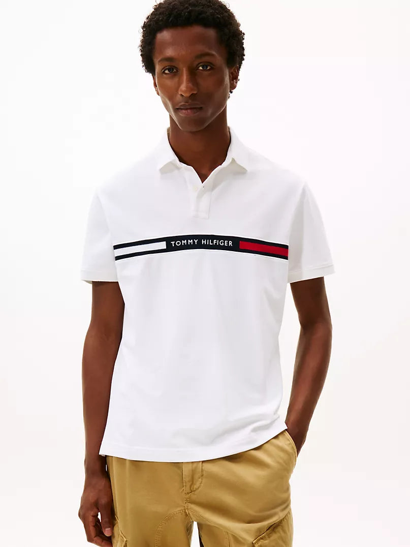 Tommy Hilfiger-Regular Fit Embroidered Stripe Polo