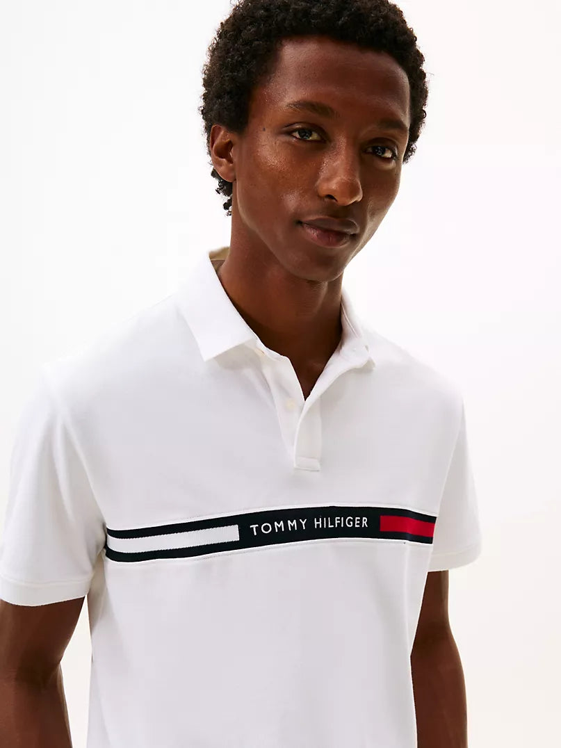 Tommy Hilfiger-Regular Fit Embroidered Stripe Polo