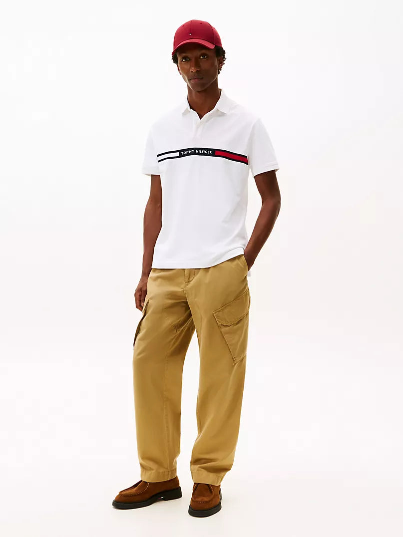 Tommy Hilfiger-Regular Fit Embroidered Stripe Polo