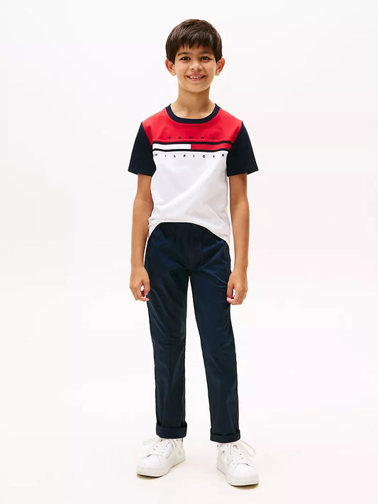 Tommy Hilfiger-Kids' Colorblock Flag Stripe T-Shirt