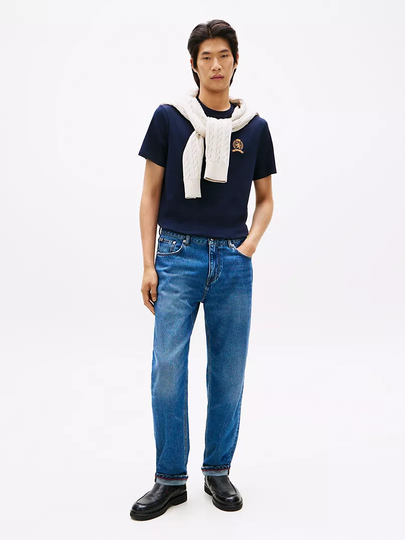 Tommy Hilfiger-Embroidered Crest Logo T-Shirt