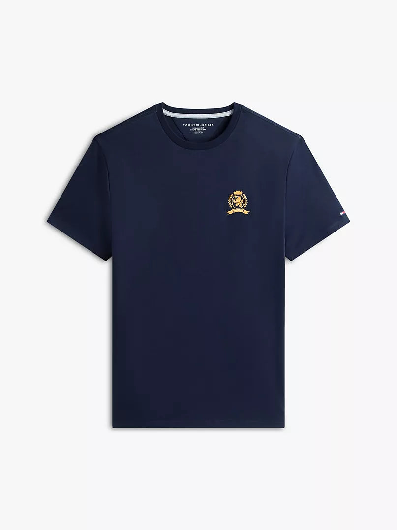 Tommy Hilfiger-Embroidered Crest Logo T-Shirt