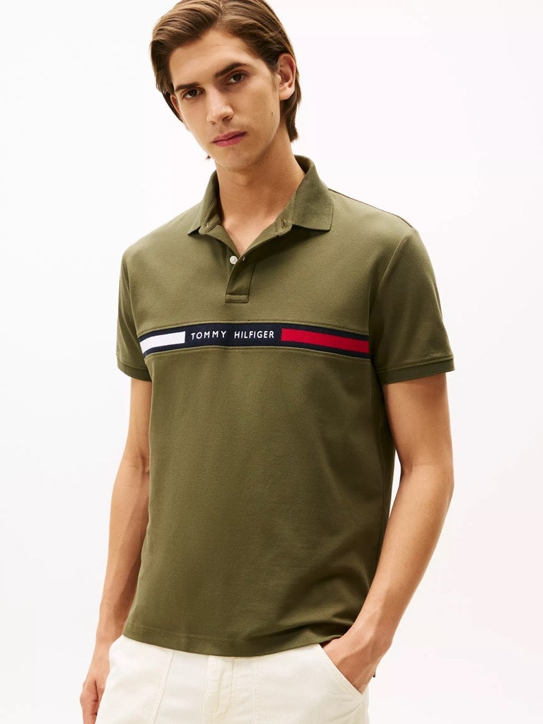 Tommy Hilfiger-Regular Fit Embroidered Stripe Polo