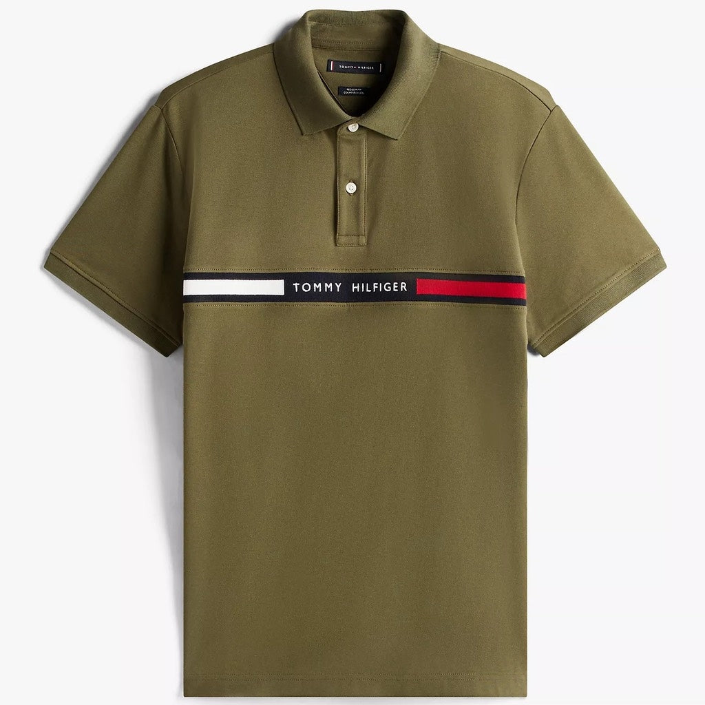 Tommy Hilfiger-Regular Fit Embroidered Stripe Polo