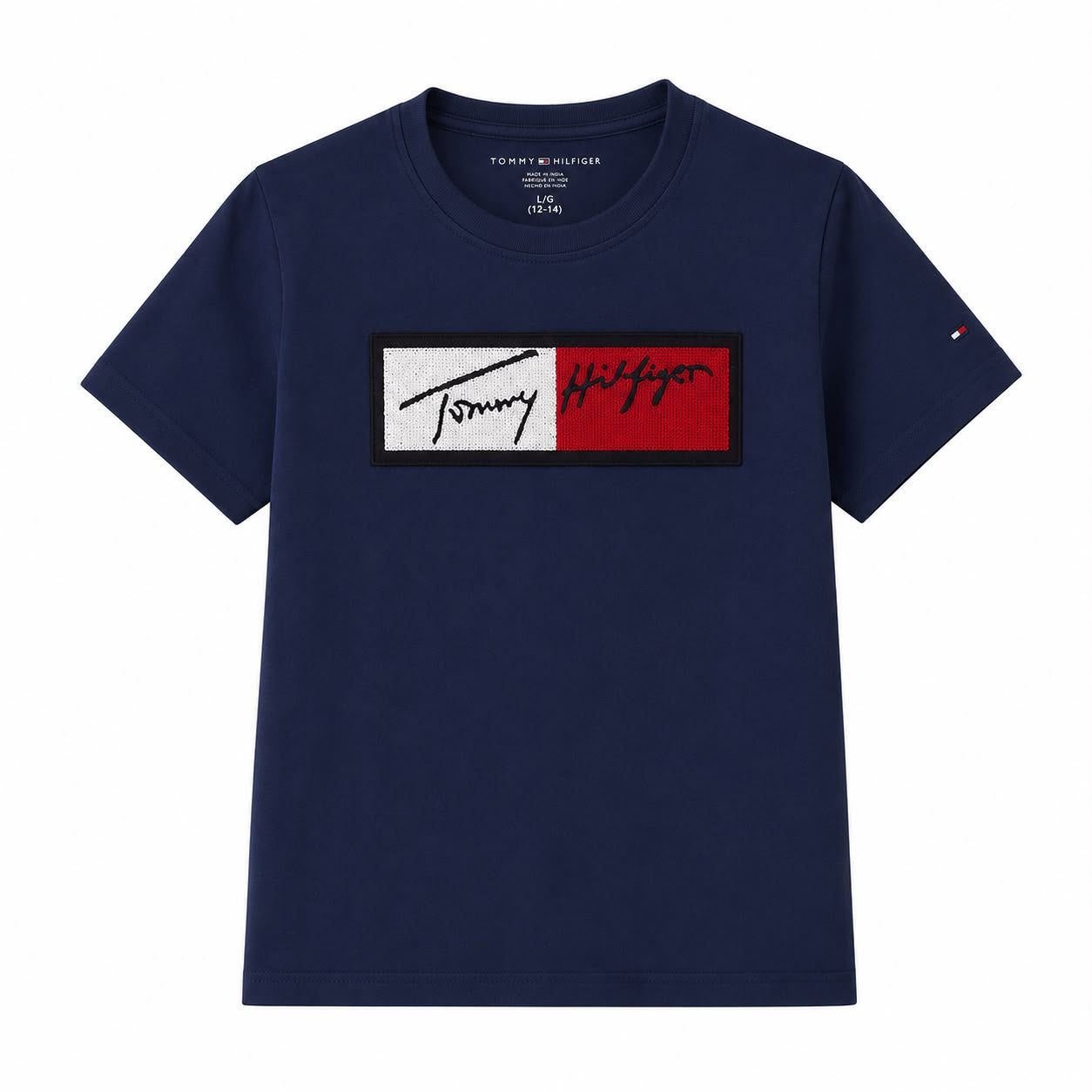 Tommy Hilfiger Girls Navy Logo T-Shirt