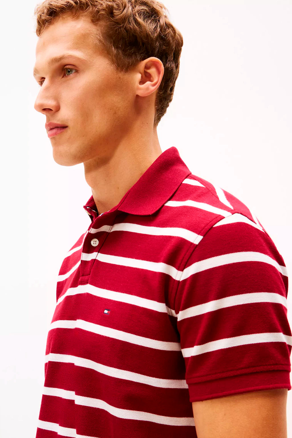 Tommy Hilfiger-Regular Fit Stripe Wicking Polo