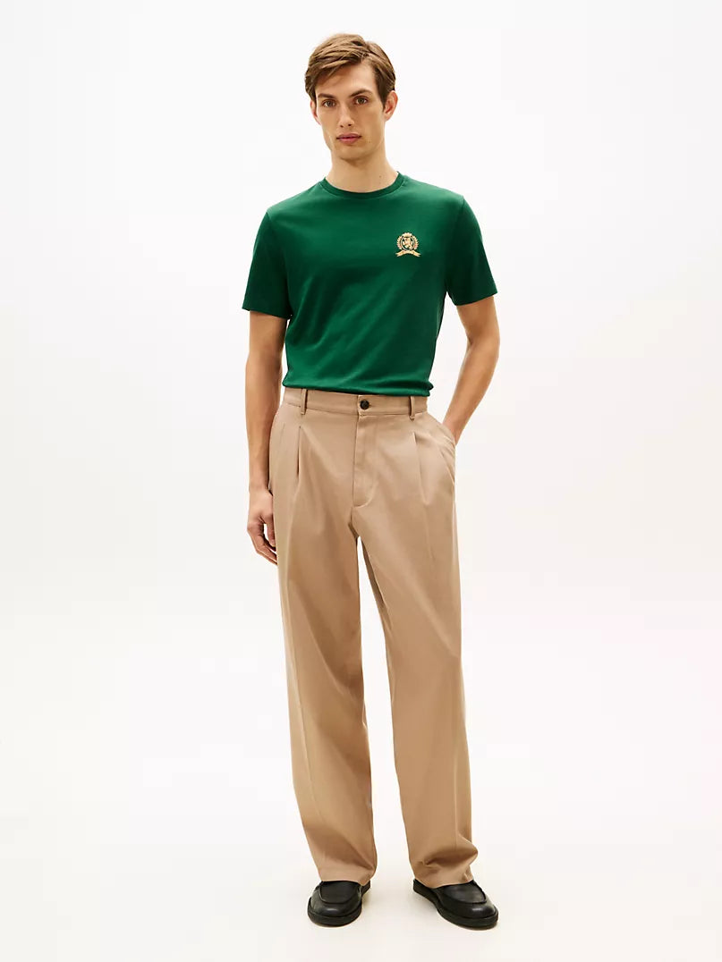 Tommy Hilfiger-Embroidered Crest Logo T-Shirt