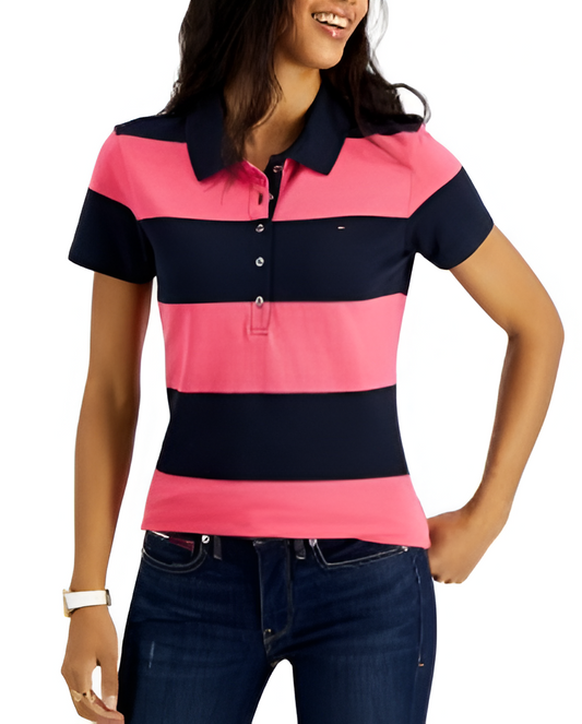 Tommy Hilfiger Tommy Hilfiger Striped Rugby Polo Top