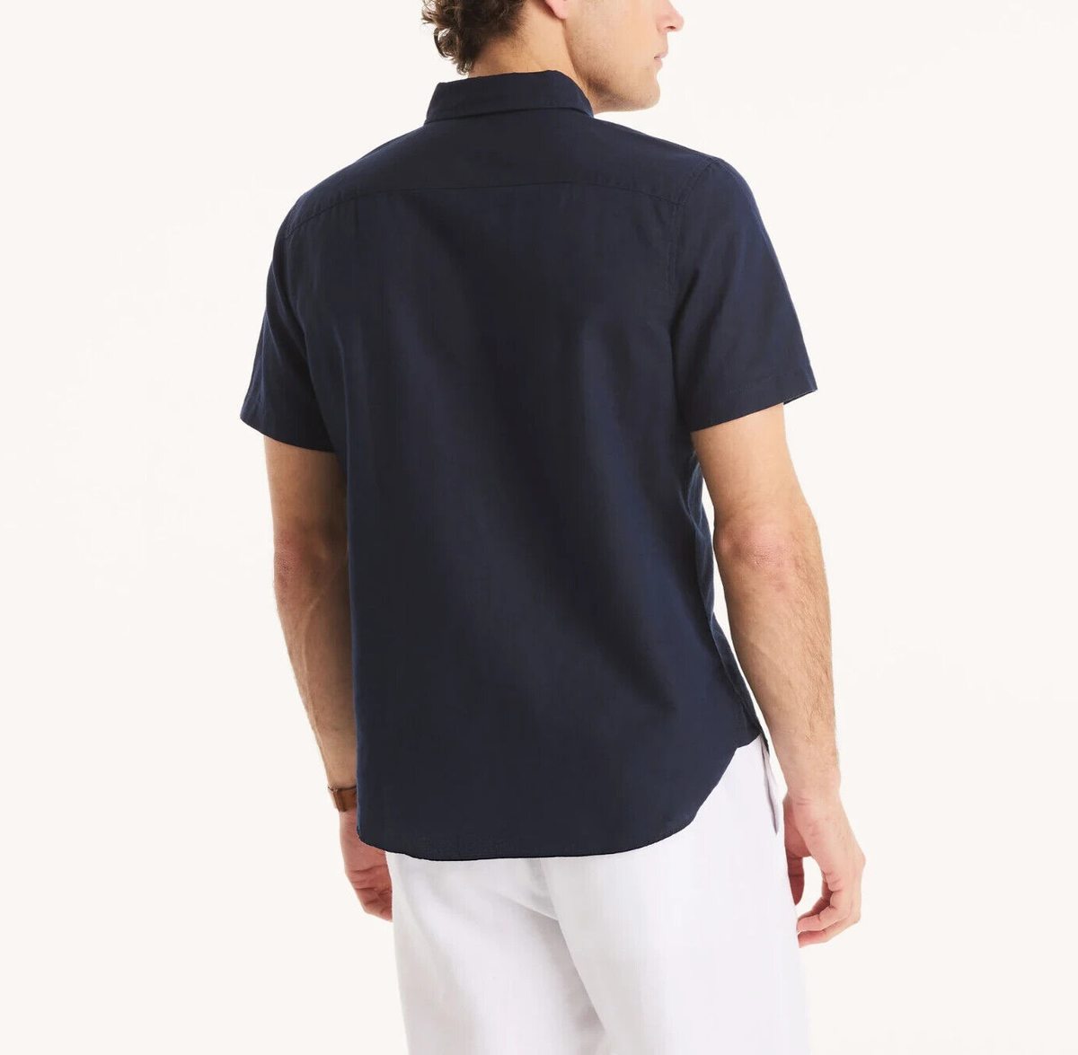 Nautica Men's Breathable Breathable Classic Sleeveless Linen Cover Shirt for Men