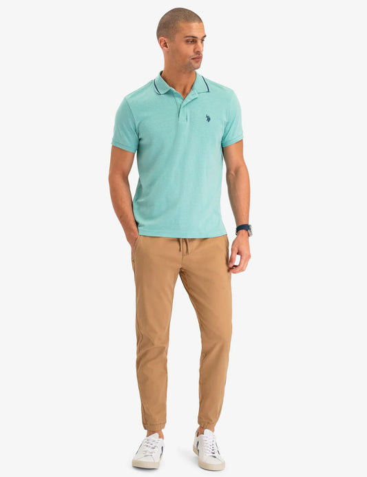 US Polo ASSN Slim Fit Tipped Interlock Polo