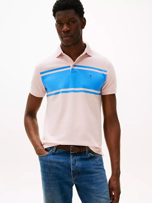 Tommy Hilfiger-Slim Fit Block Stripe Polo