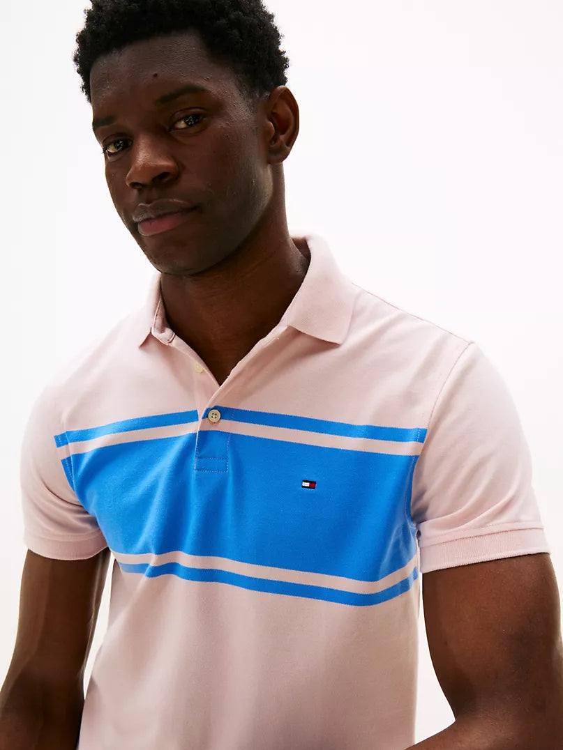 Tommy Hilfiger-Slim Fit Block Stripe Polo