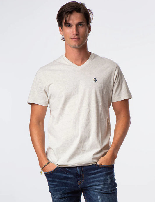 US Polo ASSN Solid V-Neck T-Shirt
