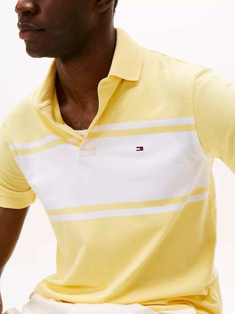 Tommy Hilfiger-Slim Fit Block Stripe Polo