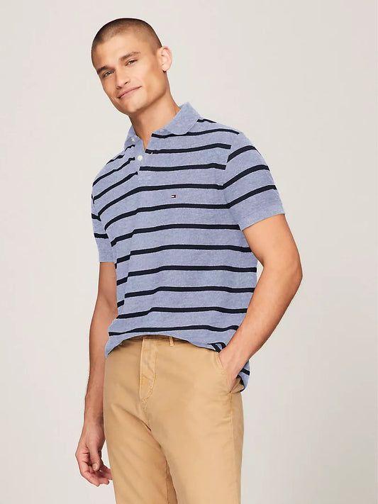 Tommy Hilfiger-Regular Fit Stripe Wicking Polo