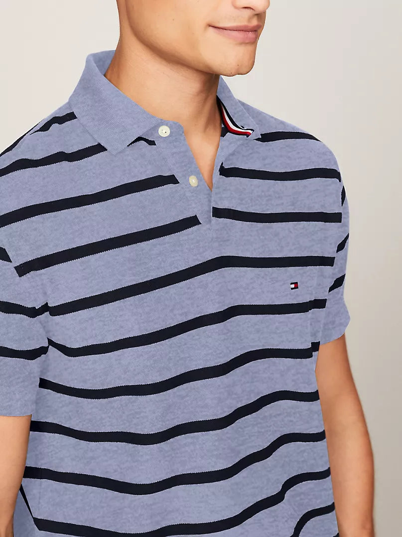 Tommy Hilfiger-Regular Fit Stripe Wicking Polo
