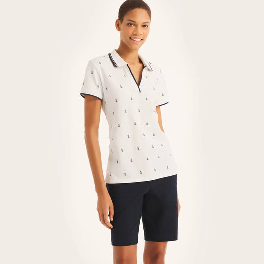Nautica Printed Split-Neck